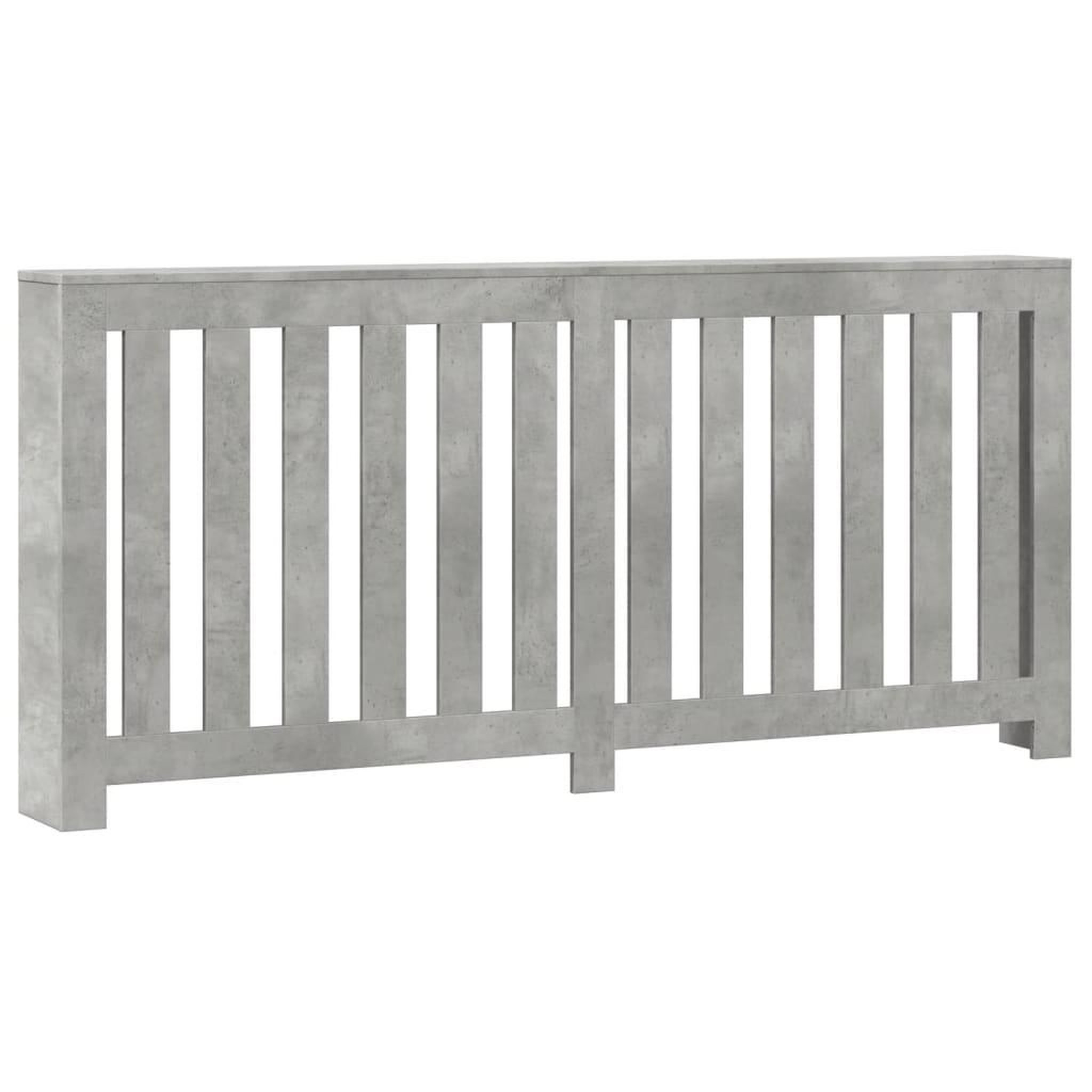 Voir la diapositive 2 : VIDAXL Cache-radiateur gris beton 175x20x82 cm bois d'ingenierie