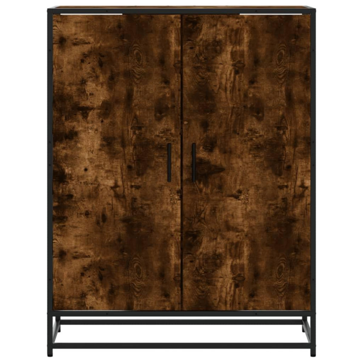 VIDAXL Meuble a chaussures chene fume bois d'ingenierie et metal