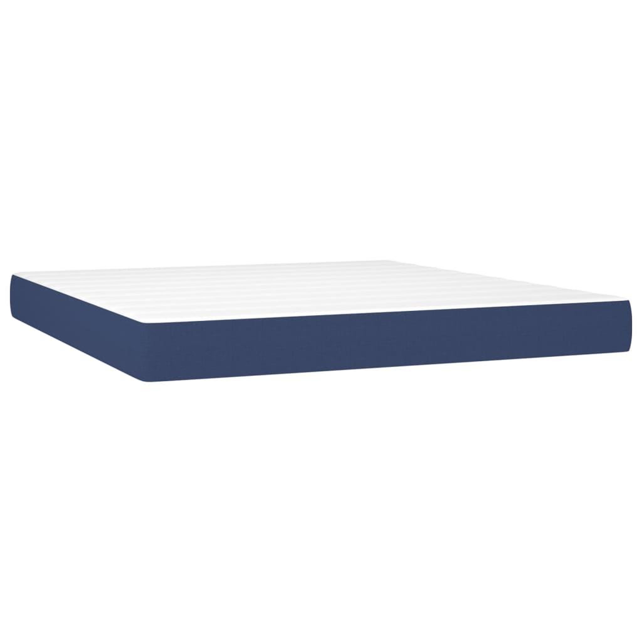 Voir la diapositive 5 : VIDAXL Sommier a lattes de lit avec matelas Bleu 180x200 cm Tissu