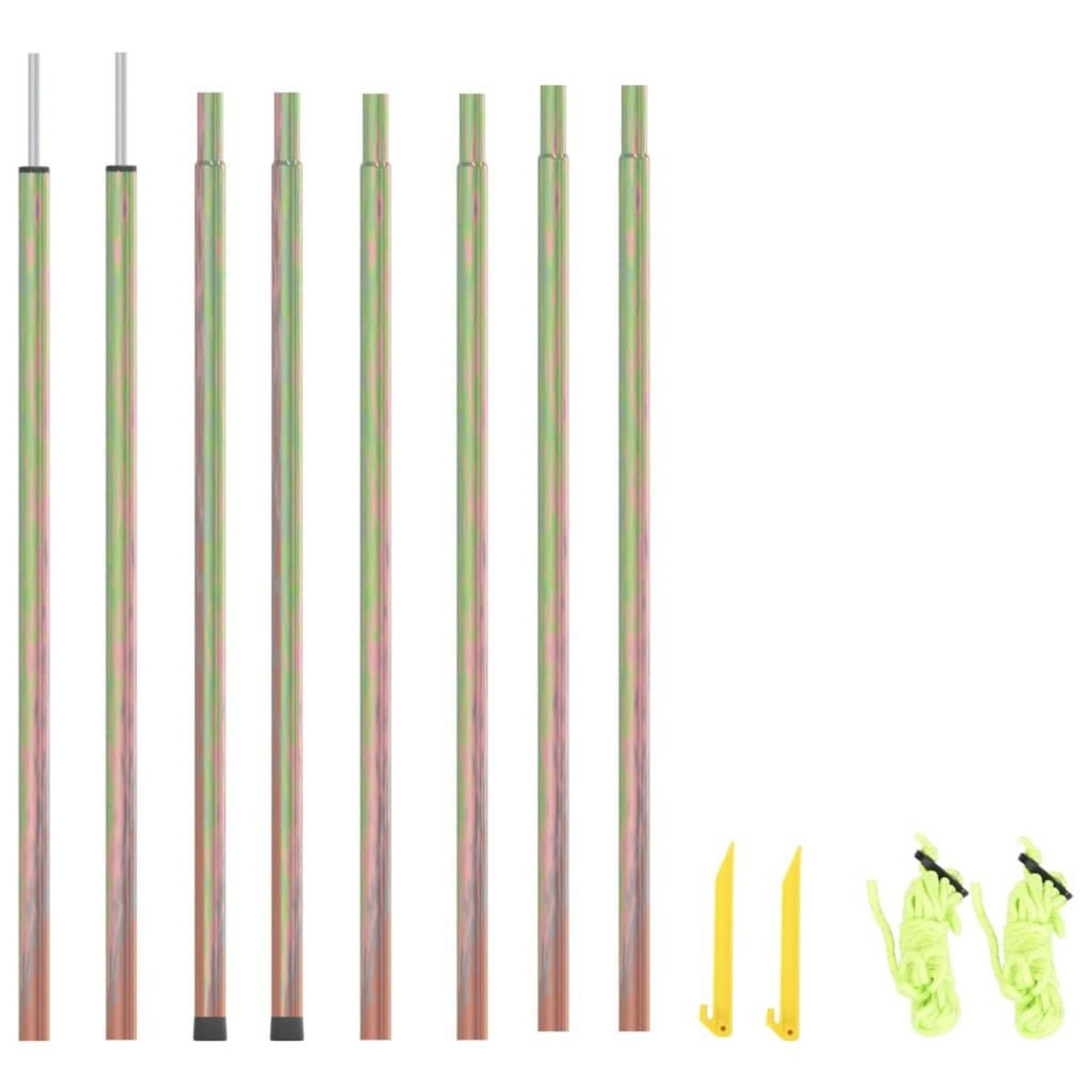 VIDAXL Mats de parasol 2 pcs 200 cm Acier galvanise