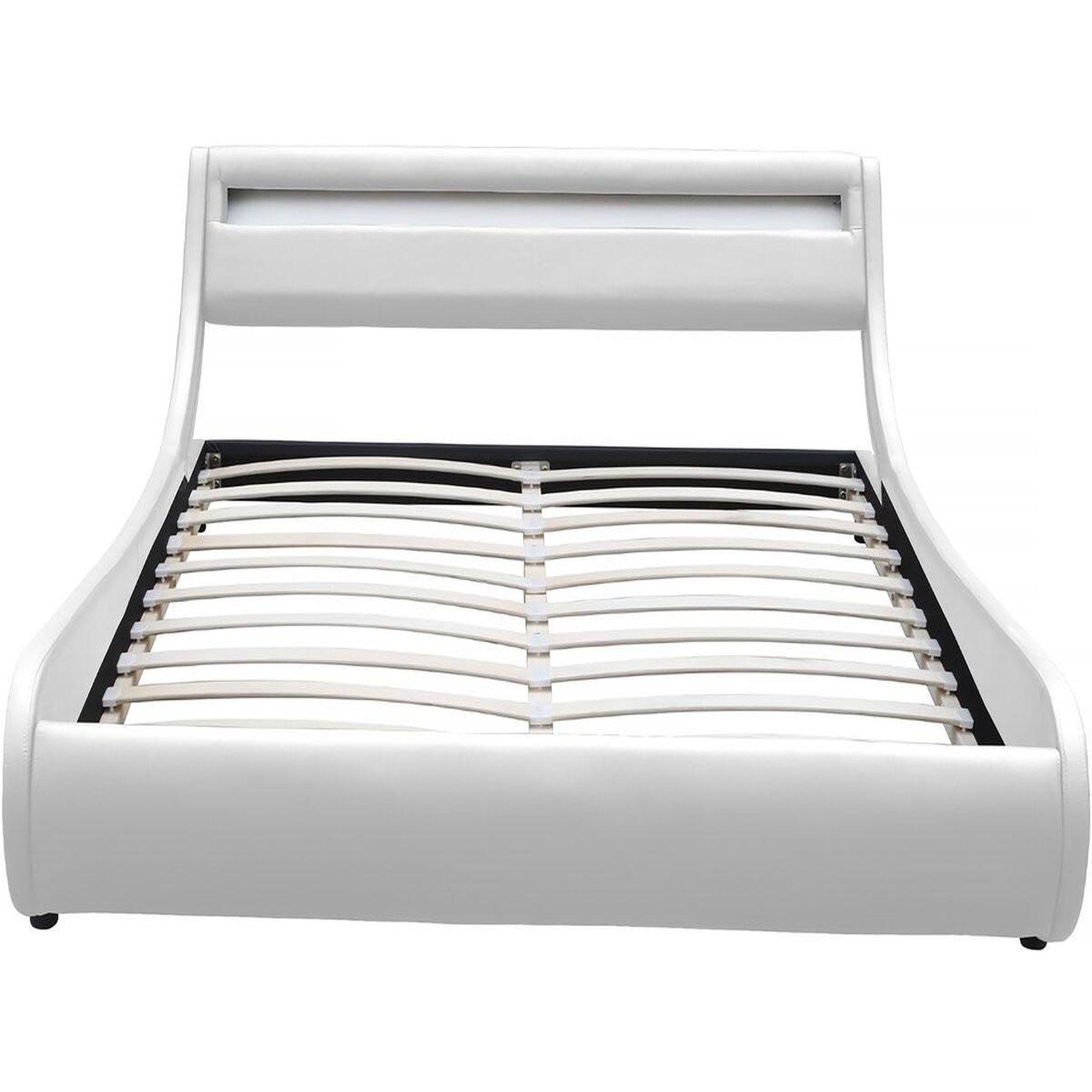 Voir la diapositive 4 : Habitat et Jardin Lit led  natacha  - 160 x 200 cm - blanc