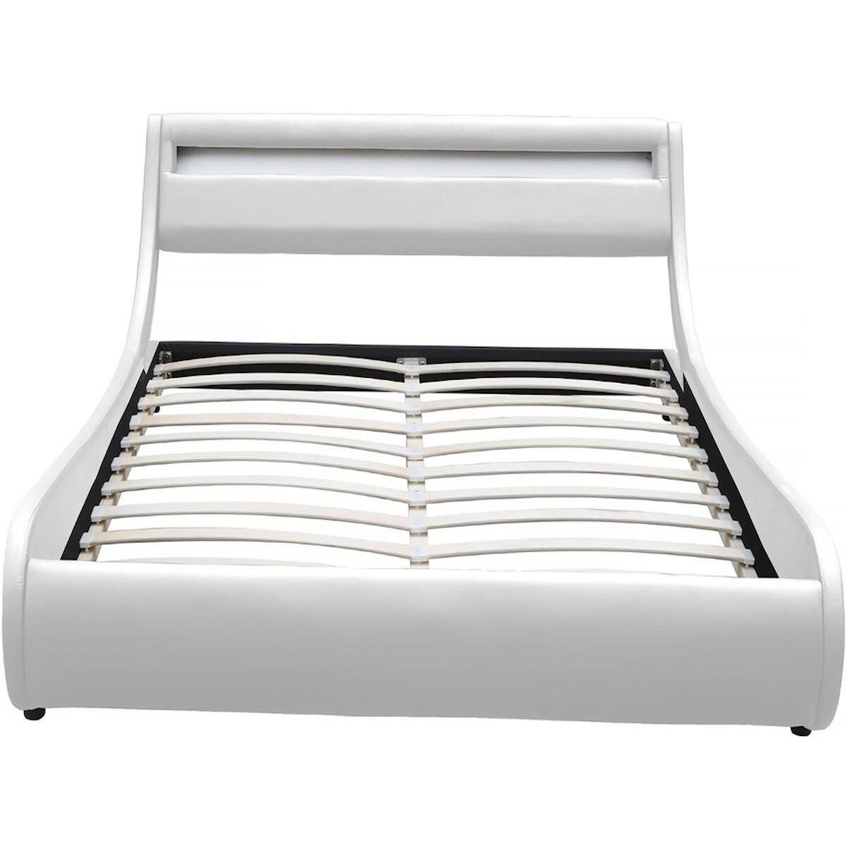 Habitat et Jardin Lit LED  Natacha  - 160 x 200 cm - Blanc