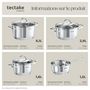 Voir la diapositive 6 : tectake Batterie de cuisine 7 pièces en acier inoxydable compatible induction argent