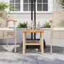 Voir la diapositive 3 : VIDAXL Table de jardin beige 40x40x42 cm resine tressee et bois acacia