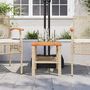 Voir la diapositive 3 : VIDAXL Table de jardin beige 40x40x42 cm resine tressee et bois acacia
