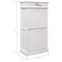 Voir la diapositive 6 : VIDAXL Armoire a chaussures Blanc 50 x 28 x 98 cm Bois de Paulownia