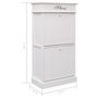 Voir la diapositive 6 : VIDAXL Armoire a chaussures Blanc 50 x 28 x 98 cm Bois de Paulownia