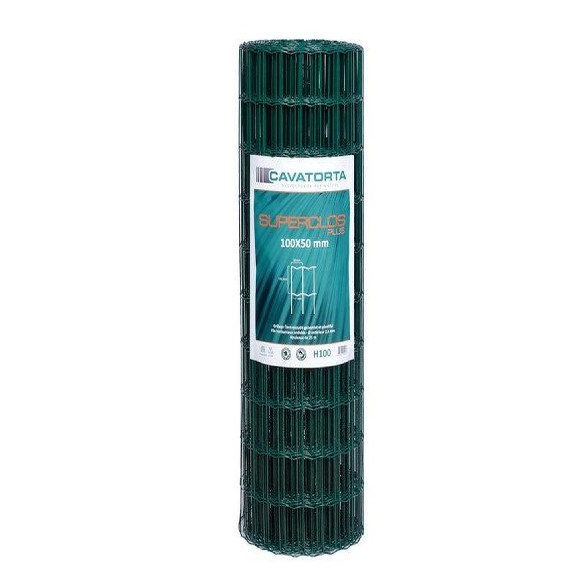 CENTRALE BRICO Grillage Vert Maille 100X50 H100 L25M