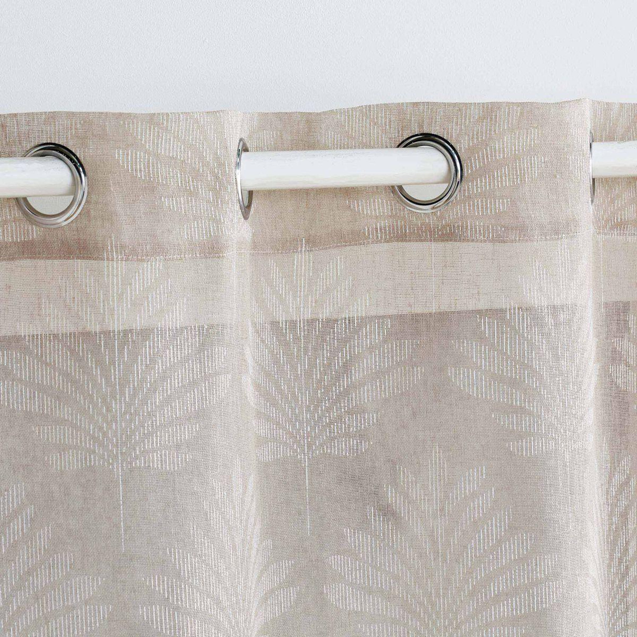 Voir la diapositive 2 : Douceur d'Intérieur Rideau voilage à œillets  levita  140x240cm taupe