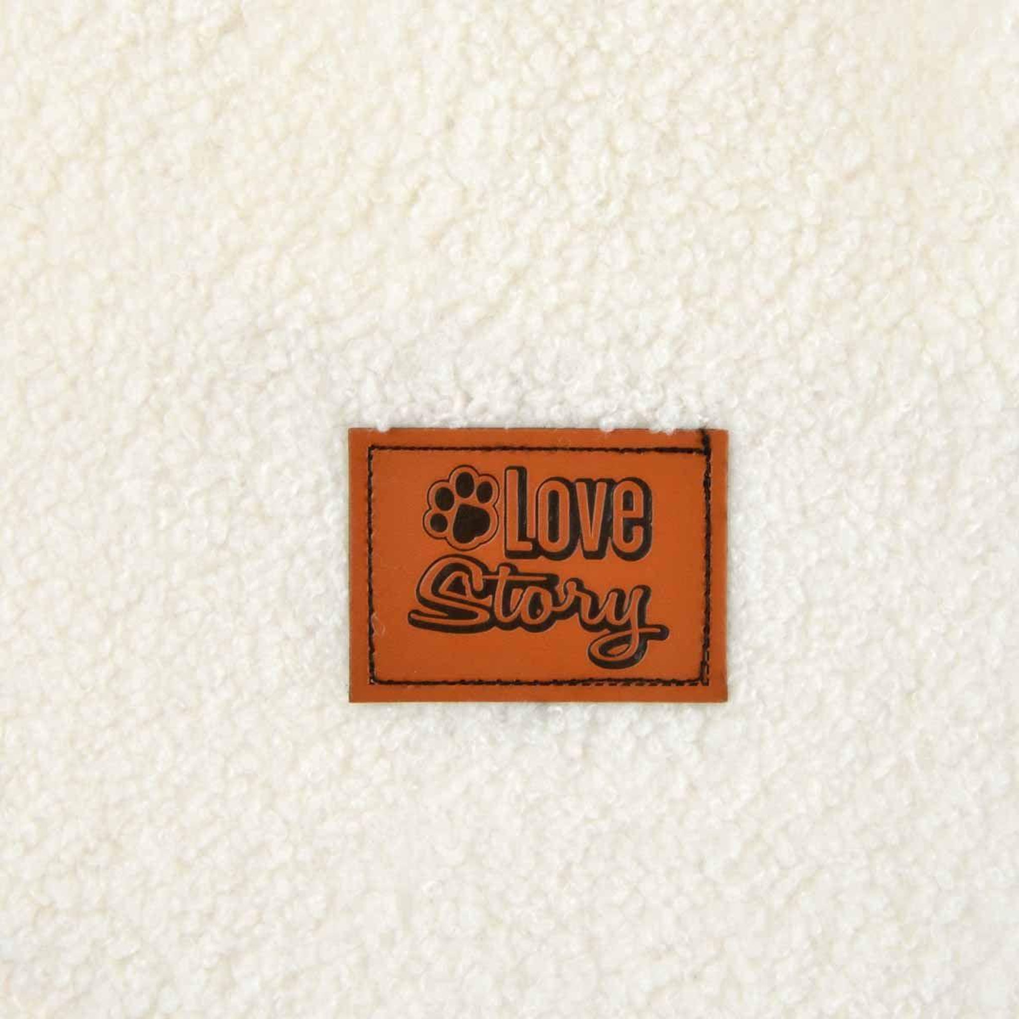 Voir la diapositive 4 : LOVE STORY Veste doudou pour chien  wooly  35cm écru