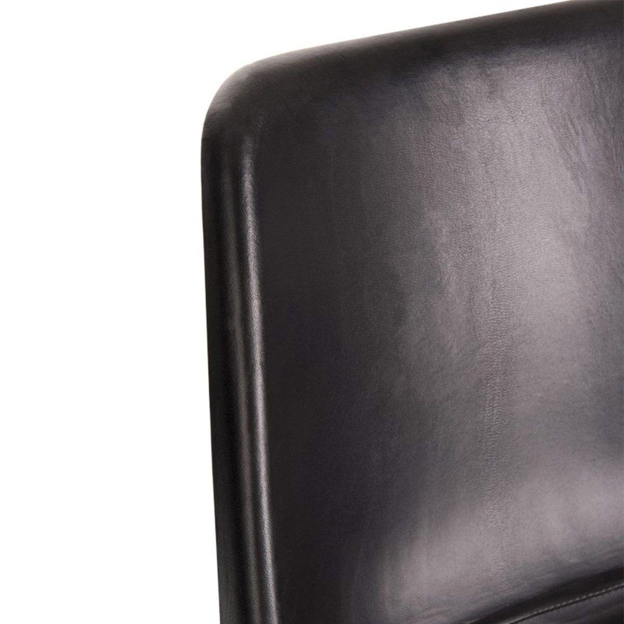 Voir la diapositive 6 : J-LINE Chaise design cuir & métal  tolbia  79cm noir