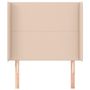 Voir la diapositive 3 : VIDAXL Tete de lit avec oreilles Cappuccino 103x16x118/128 cm