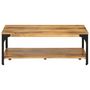 Voir la diapositive 2 : VIDAXL Table basse 2 niveaux 100x55x38cm bois manguier massif et acier