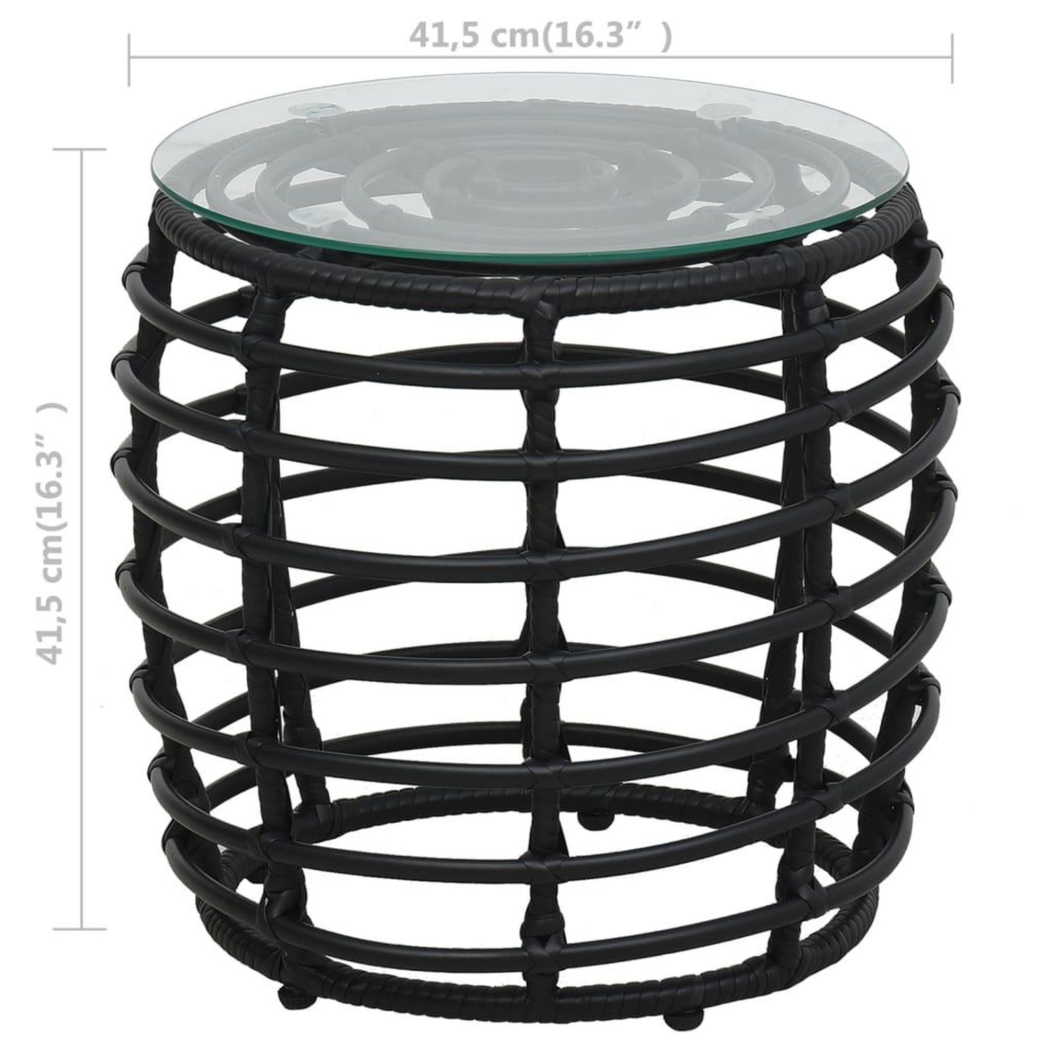 Voir la diapositive 6 : VIDAXL Ensemble de bistro 3 pcs Resine tressee Noir