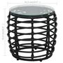 Voir la diapositive 6 : VIDAXL Ensemble de bistro 3 pcs Resine tressee Noir
