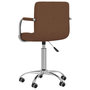 Voir la diapositive 5 : VIDAXL Chaise pivotante de bureau Marron Tissu