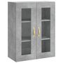 Voir la diapositive 5 : VIDAXL Buffet haut Gris beton 69,5x34x180 cm Bois d'ingenierie
