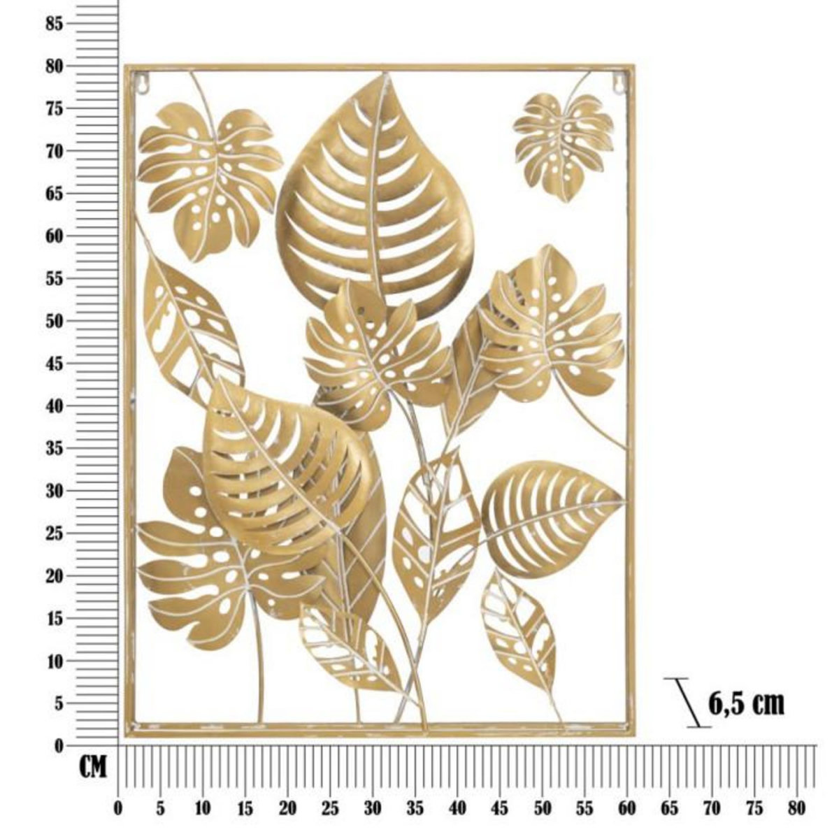 Paris Prix Décoration Murale Encadrée en Métal  Jungle  80cm Or