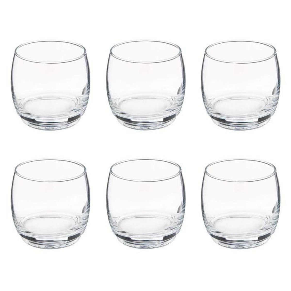 SECRET DE GOURMET Lot de 6 Verres à Eau  Empileau  32cl Transparent