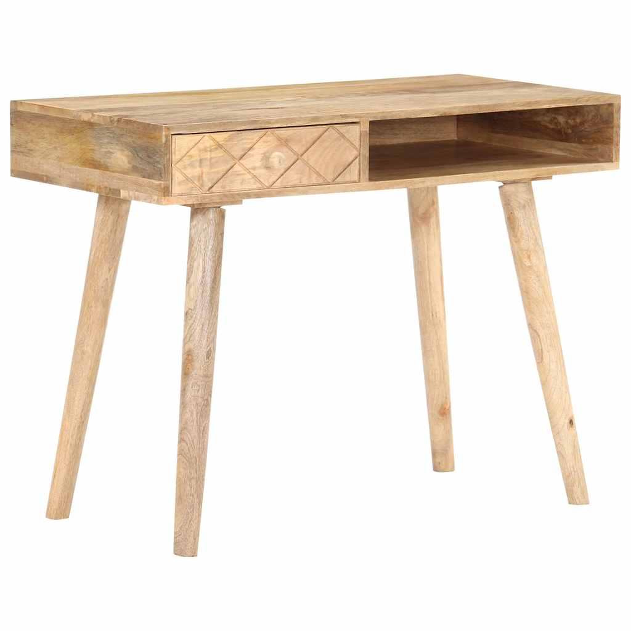 Voir la diapositive 2 : VIDAXL Coiffeuse 100x50x76 cm bois de manguier solide