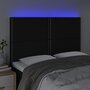 Voir la diapositive 3 : VIDAXL Tete de lit a LED Noir 144x5x118/128 cm Tissu