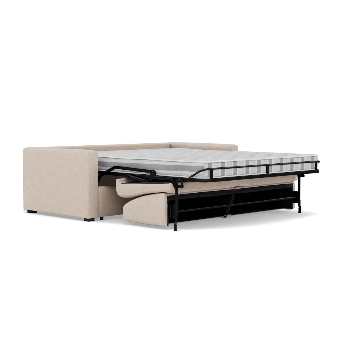 BEST MOBILIER Julia - canapé 3 places convertible express couchage quotidien 140 cm matelas 14 cm en tissu
