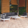Voir la diapositive 1 : VIDAXL Salon de jardin 6 pcs avec coussins bois de pin massif