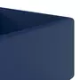 VIDAXL Lavabo carre a trop-plein Bleu fonce mat 41x41 cm Ceramique