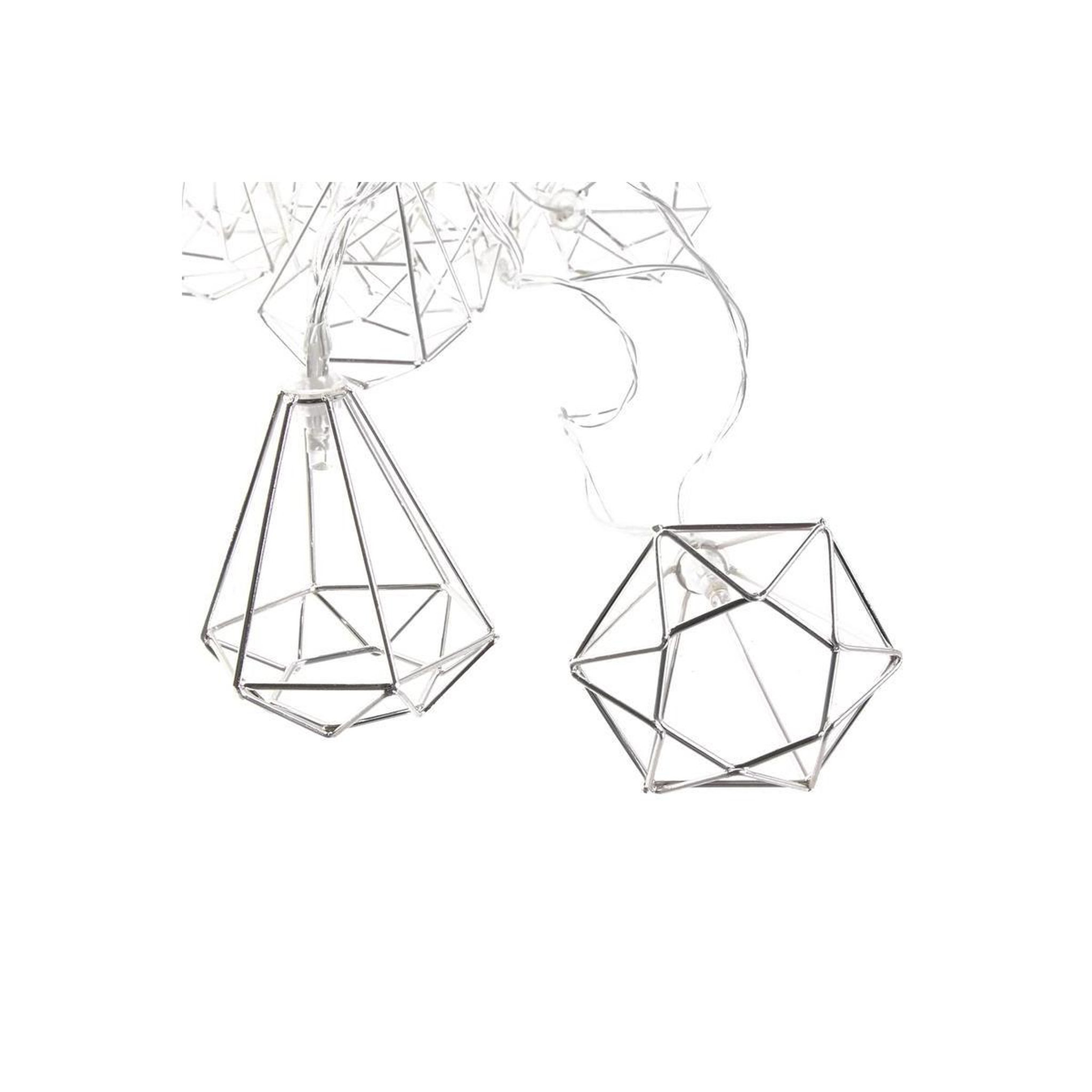 Voir la diapositive 2 : The Home Deco Factory Guirlande lumineuse led  10 diamants   175cm argent