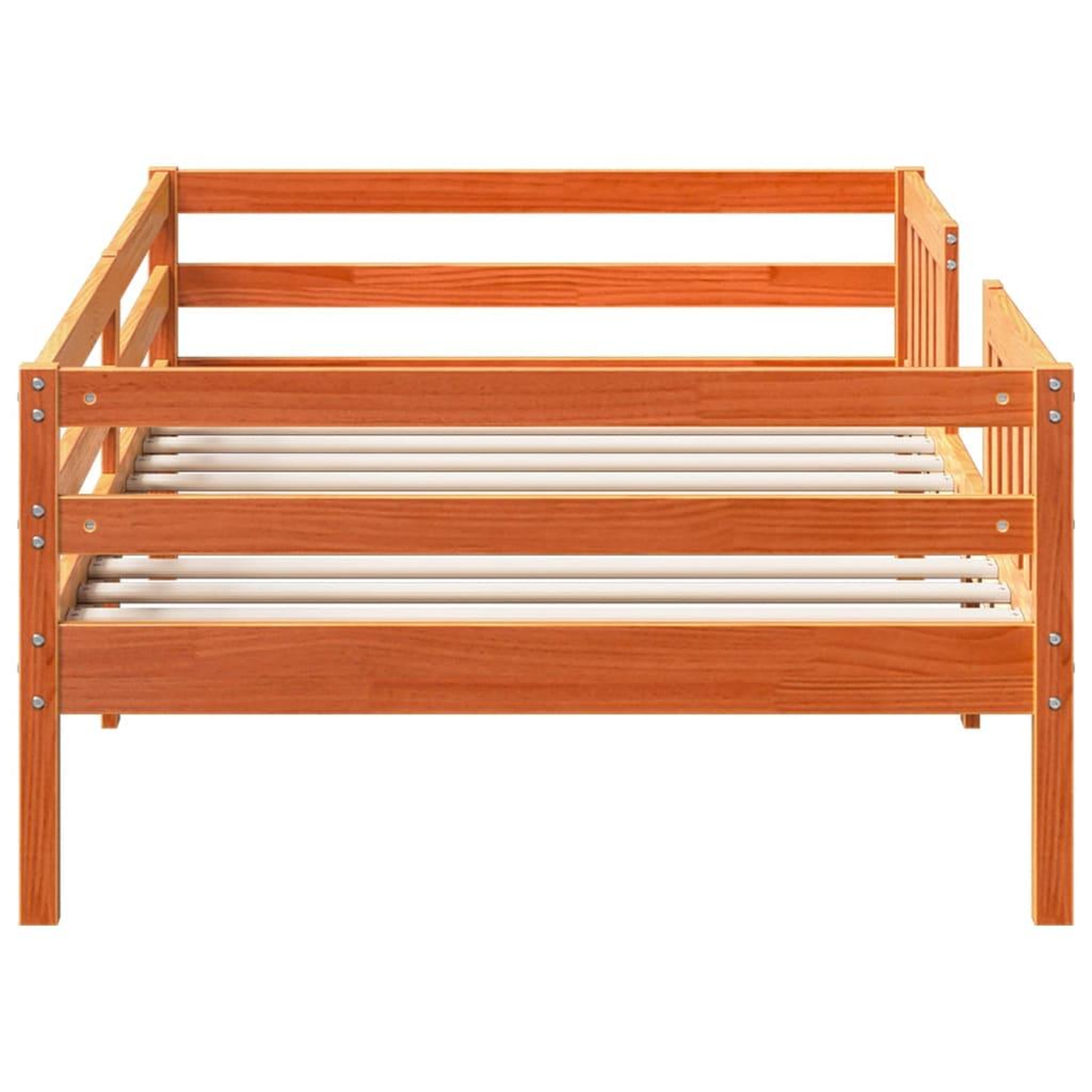 Voir la diapositive 4 : VIDAXL Cadre de lit sans matelas cire marron 75x190 cm bois pin massif