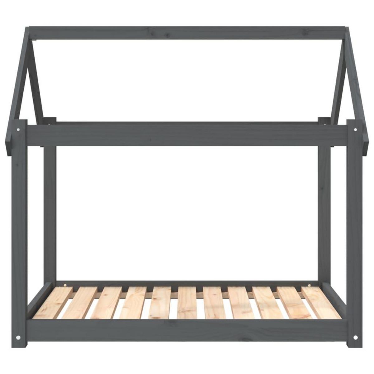 VIDAXL Lit pour chien Gris 101x70x90 cm Bois de pin solide