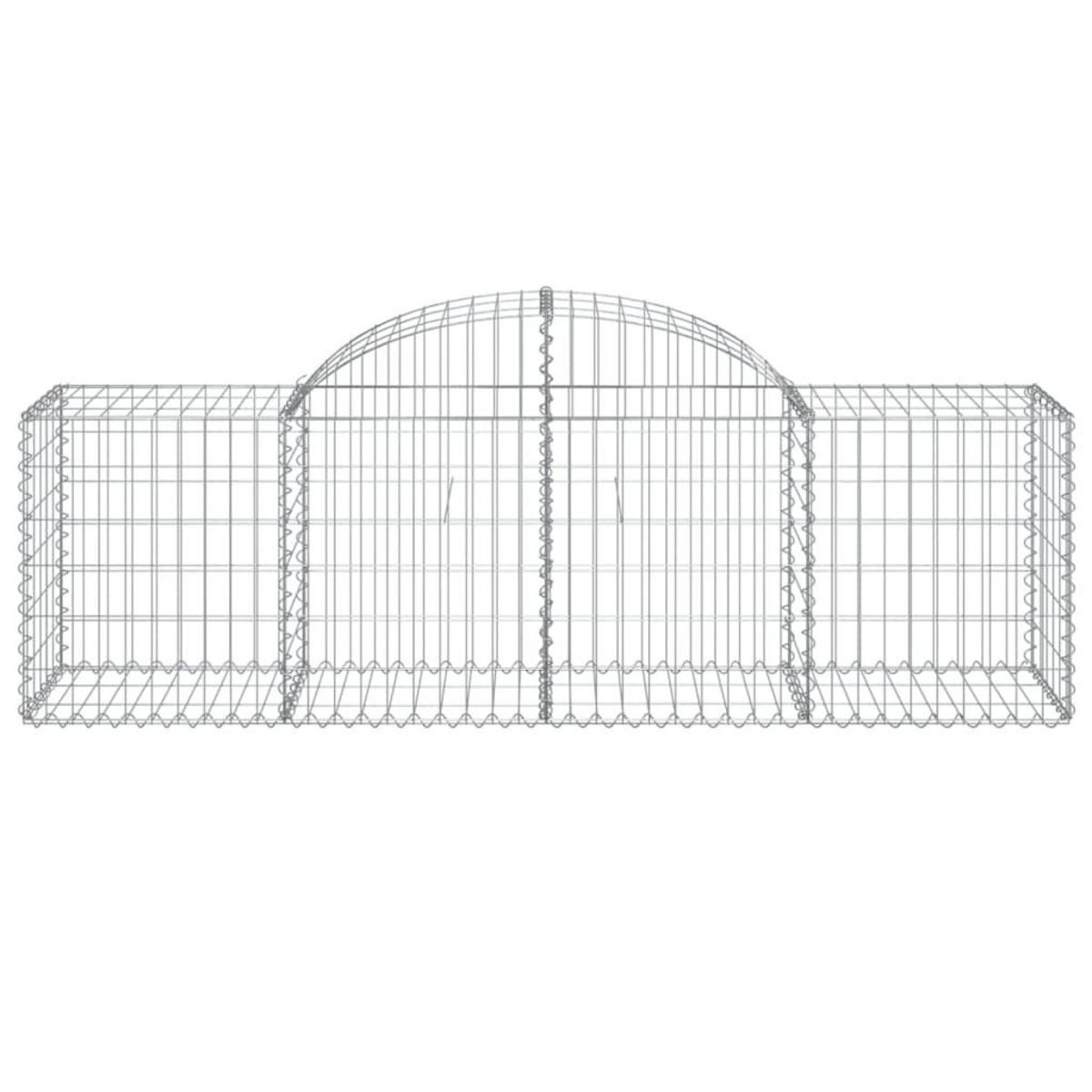 VIDAXL Paniers a gabions arques 30 pcs 200x50x60/80 cm fer galvanise