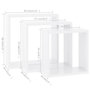 Voir la diapositive 6 : VIDAXL Etageres murales sous forme de cube 3 pcs Blanc MDF