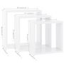 Voir la diapositive 6 : VIDAXL Etageres murales sous forme de cube 3 pcs Blanc MDF