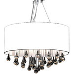 VIDAXL Lustre avec 85 cristaux Blanc
