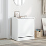 Voir la diapositive 3 : VIDAXL Armoire a chaussures blanc 60x42x69 cm bois d'ingenierie