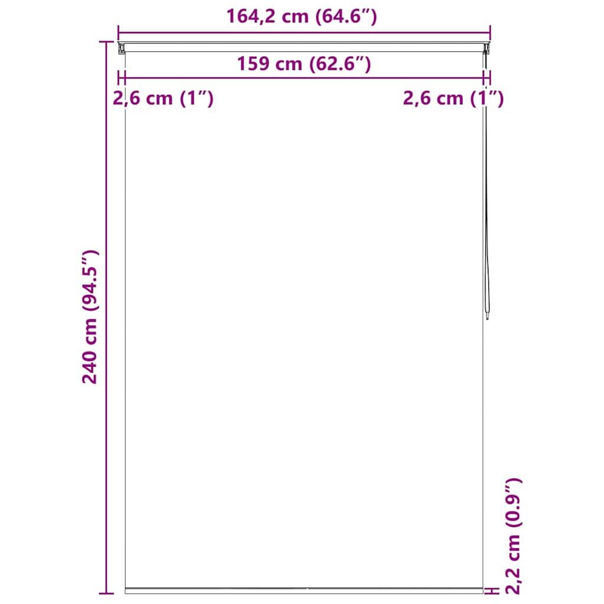 Voir la diapositive 6 : VIDAXL Store roulant de douche 160x240 cm Etoile de mer