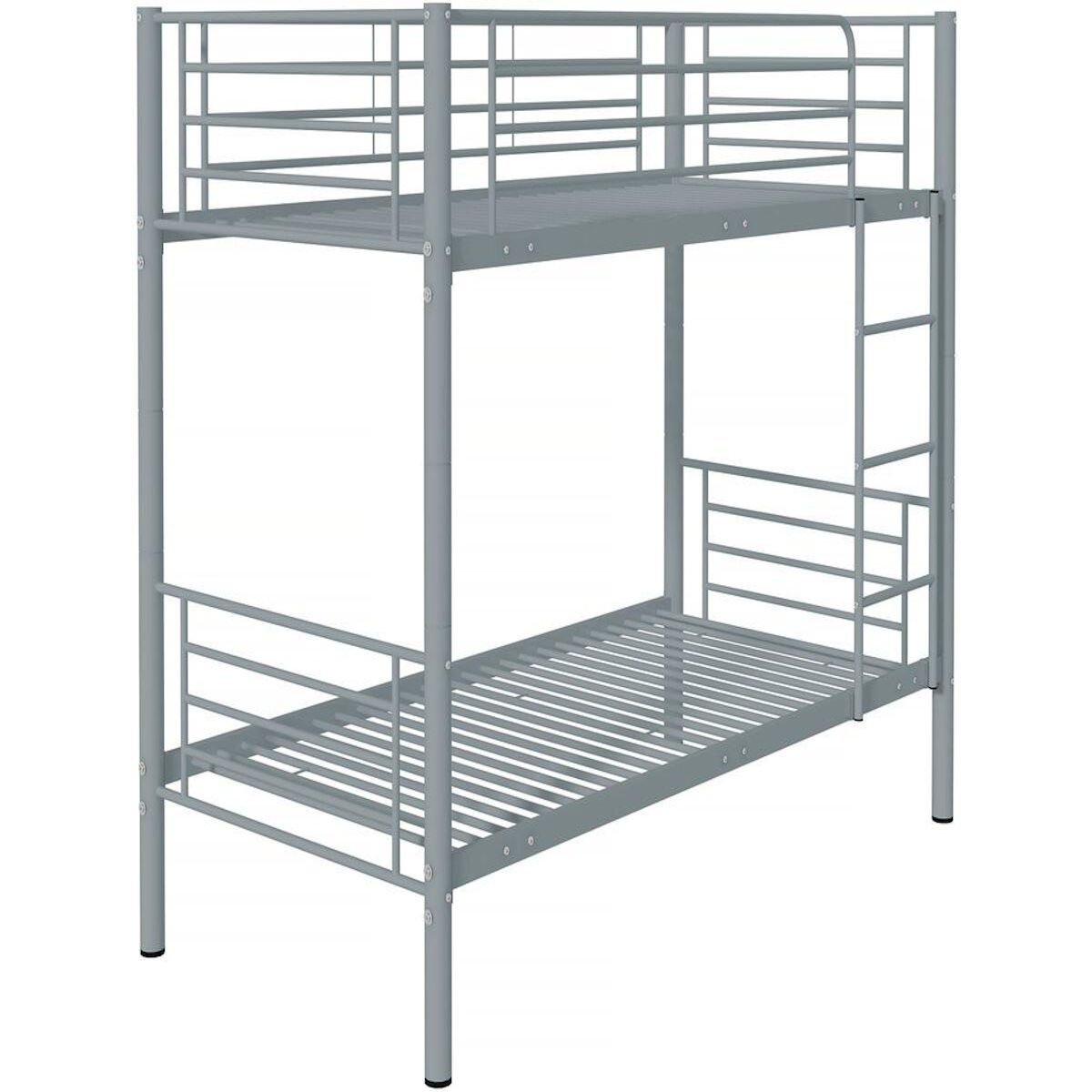 Habitat et Jardin Lit superposé  ADAM  -  90 x 190 cm - Métal - Gris