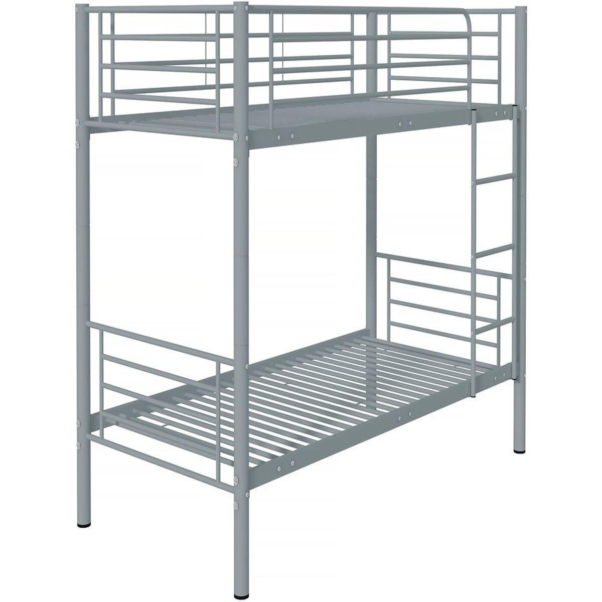 Habitat et Jardin Lit superposé  ADAM  -  90 x 190 cm - Métal - Gris