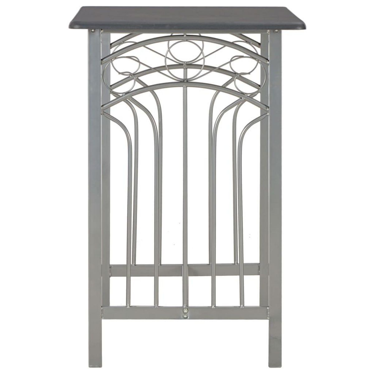 VIDAXL Ensemble de bar 3 pcs Bois et acier Anthracite