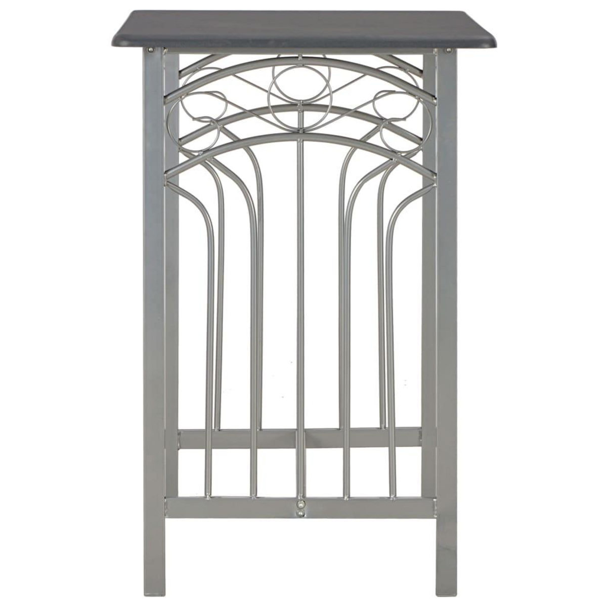 VIDAXL Ensemble de bar 3 pcs Bois et acier Anthracite