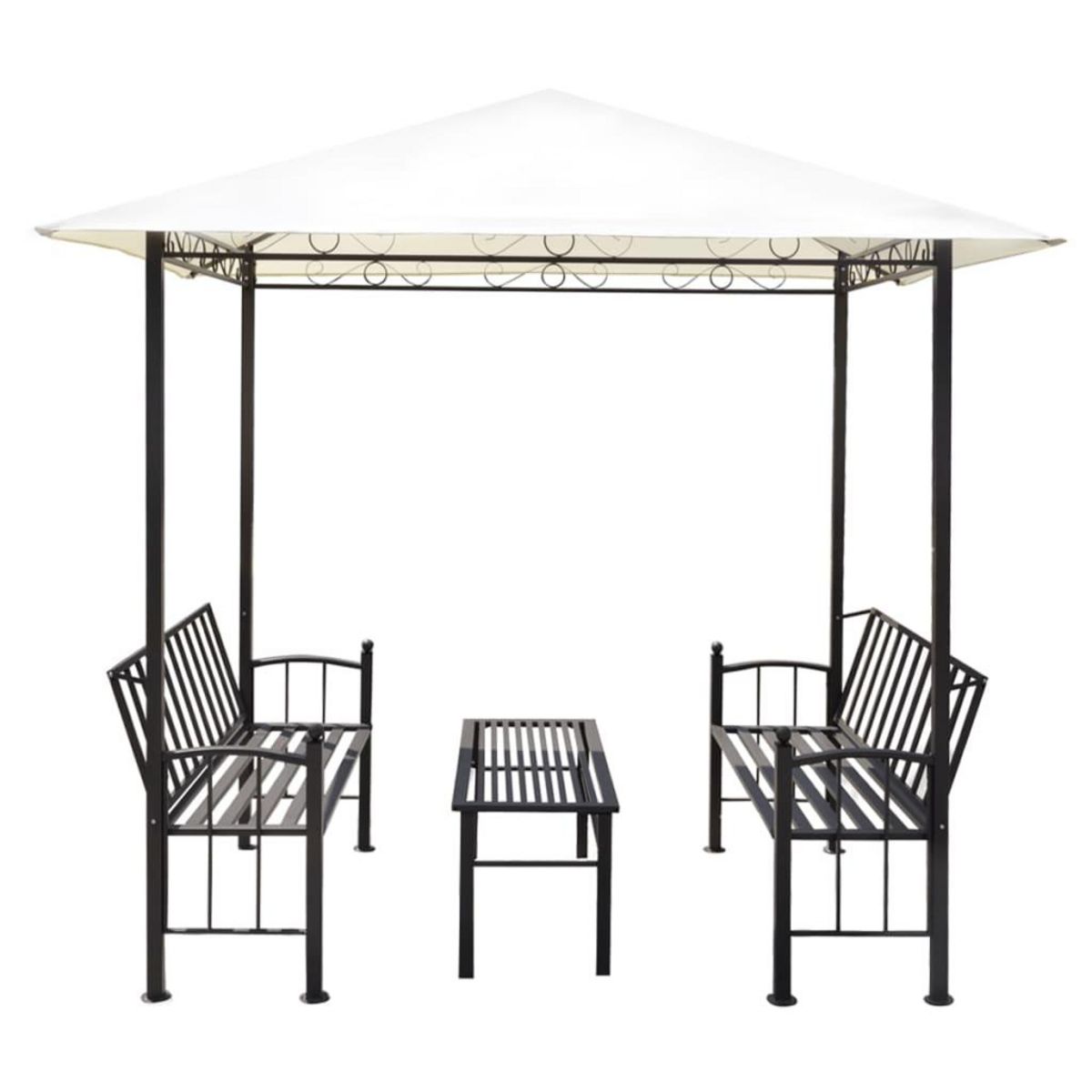 VIDAXL Pavillon de jardin avec table et bancs 2,5 x 1,5 x 2,4 m