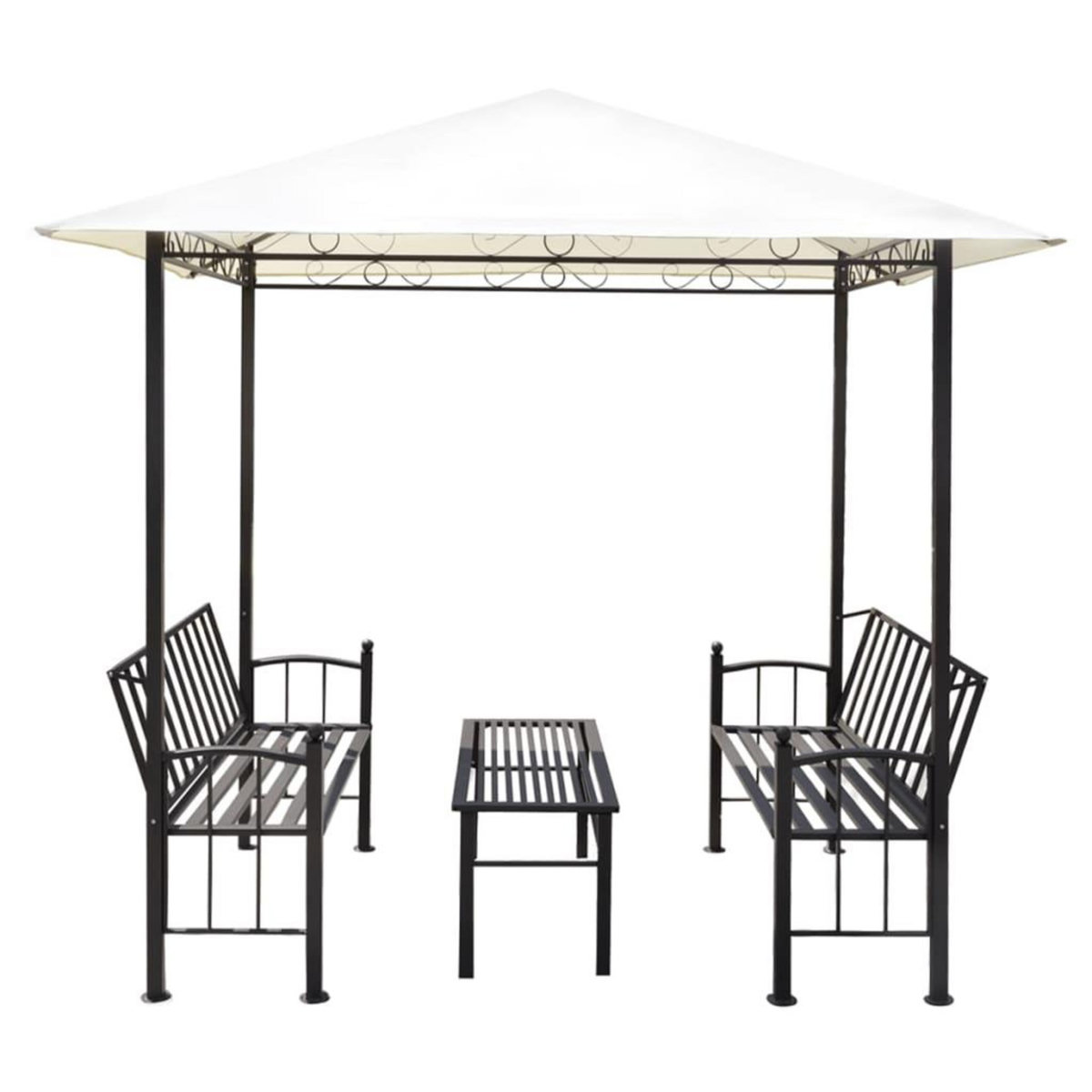 VIDAXL Pavillon de jardin avec table et bancs 2,5 x 1,5 x 2,4 m