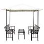 Voir la diapositive 3 : VIDAXL Pavillon de jardin avec table et bancs 2,5 x 1,5 x 2,4 m