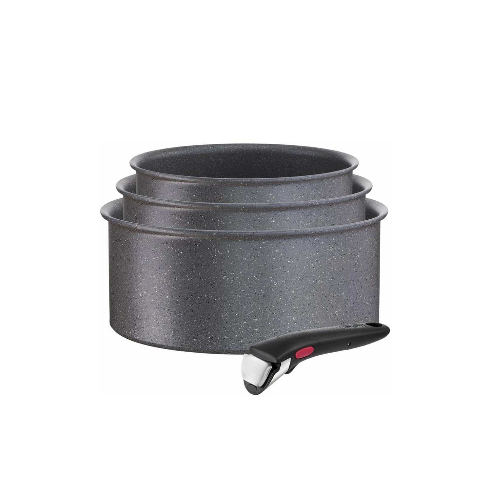 TEFAL Série de 3 casseroles aluminium 16/18/20cm + 1 poignée noir - L3969002