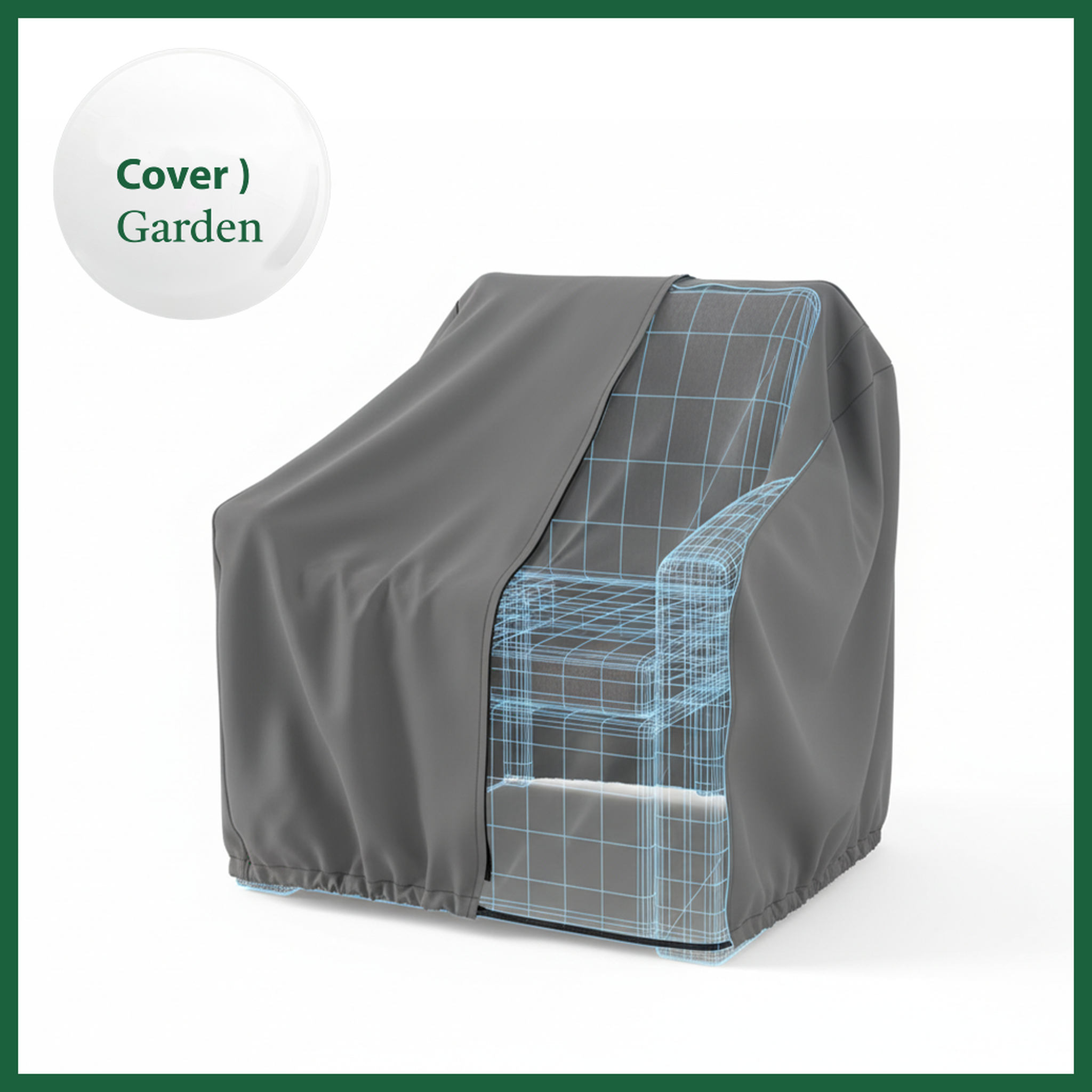 Voir la diapositive 5 : Jardiline Housse FAUTEUIL - 85 x 85 x 75 cm - Cover Garden
