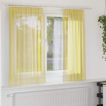 VIDAXL Rideaux en voile avec boucles 2 pcs jaune 140x175 cm