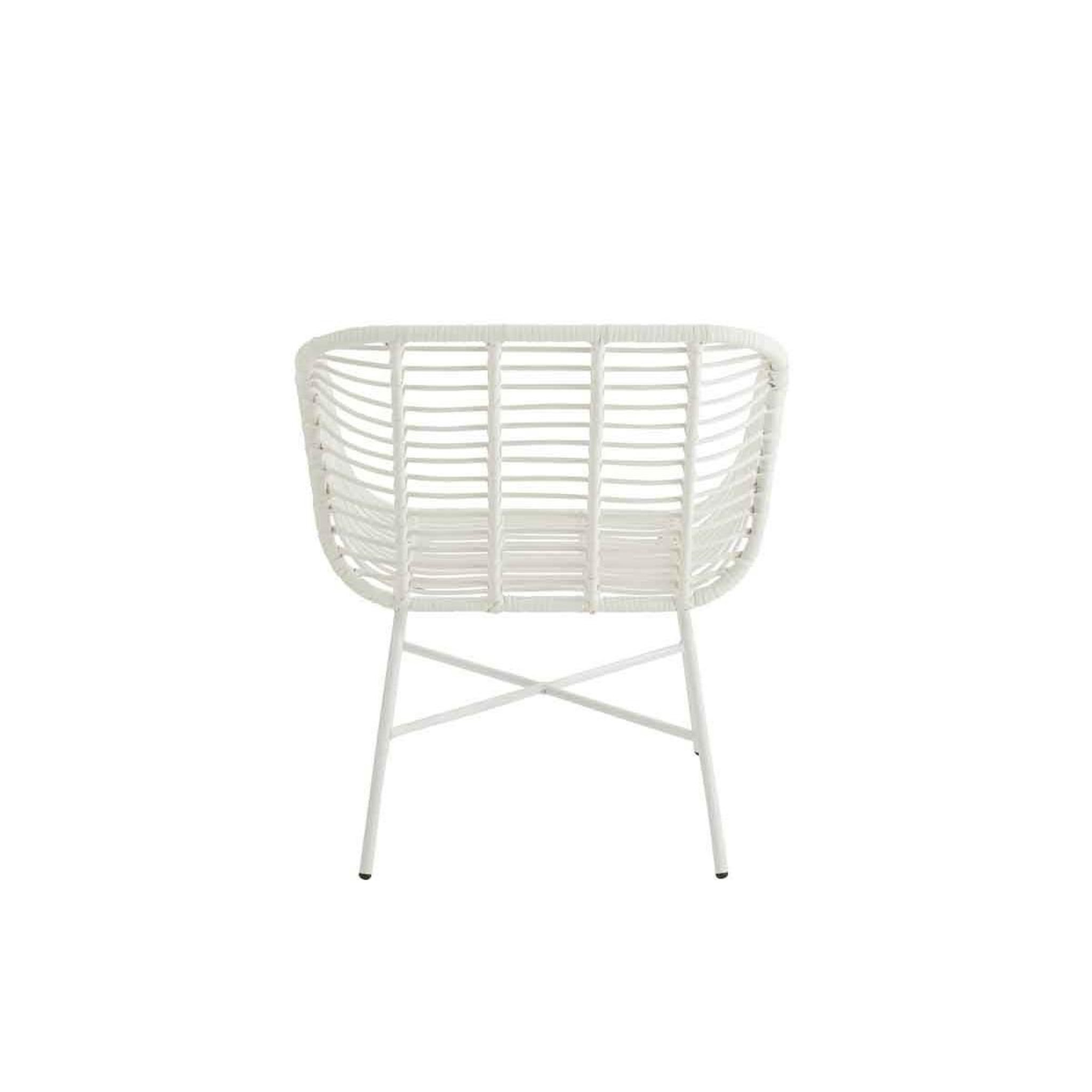 Voir la diapositive 4 : J-LINE Chaise de jardin design  celeste  82cm blanc
