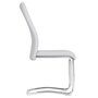 IDIMEX Lot de 4 chaises de salle à manger ou cuisine LOANO avec assise rembourrée et piètement chromé, revêtement en synthétique gris