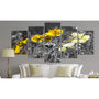 Voir la diapositive 2 : Paris Prix Tableau Imprimé 5 Panneaux  Yellow Poppies Wide